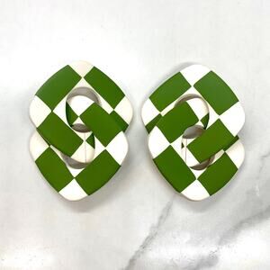Avocado and White Off the Chain Earrings
